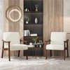 Yaheetech Set of 2 Mid-Century Modern Armchairs with Solid Wood Legs for Living Room, Bedroom, Guestroom - 2 of 4