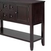 ORRD Console Table Buffet Sideboard Sofa Table with Storage Drawers Cabinets and Bottom Shelf（Lime White） - 3 of 4
