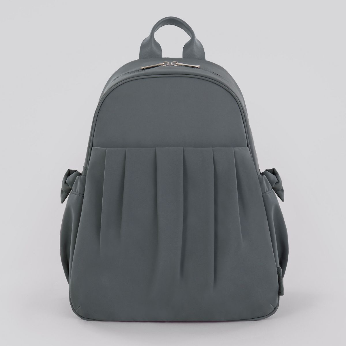 Motherhood Gathered Pocket Backpack Diaper Bag, Gray