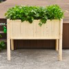 Costway Raised Garden Bed 42''x30''x32'' Elevated Wood Planter Box Stand Patio Yard - 4 of 4