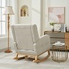 Hyleory Chenille Rocking Chair, Upholstered Rocking Chair,Modern Accent Chair with High Back Comfy Armchair for Living Room Bedroom - 4 of 4