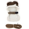 Doggie Design Faux Leather Bomber Dog Coat Harness and Leash- Brown and Black - 2 of 3
