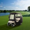 VEVOR Golf Cart Enclosure, 600D Polyester Driving Enclosure with 4-Sided Transparent Windows, 2 Passenger Club Car Covers Universal Fits - 2 of 4