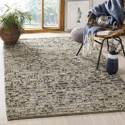 Reversible Hand-Knotted Wool-Cotton Blend Area Rug in Gray/Multicolor, 4' x 6'
