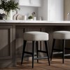Jofran,Wes Mid-Century Modern Boucle Upholstery Backless Counter Barstool (Set of 2) - 2 of 4