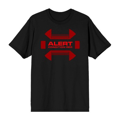Star Trek Enterprise Red Alert Crew Neck Short Sleeve Black T-shirt ...