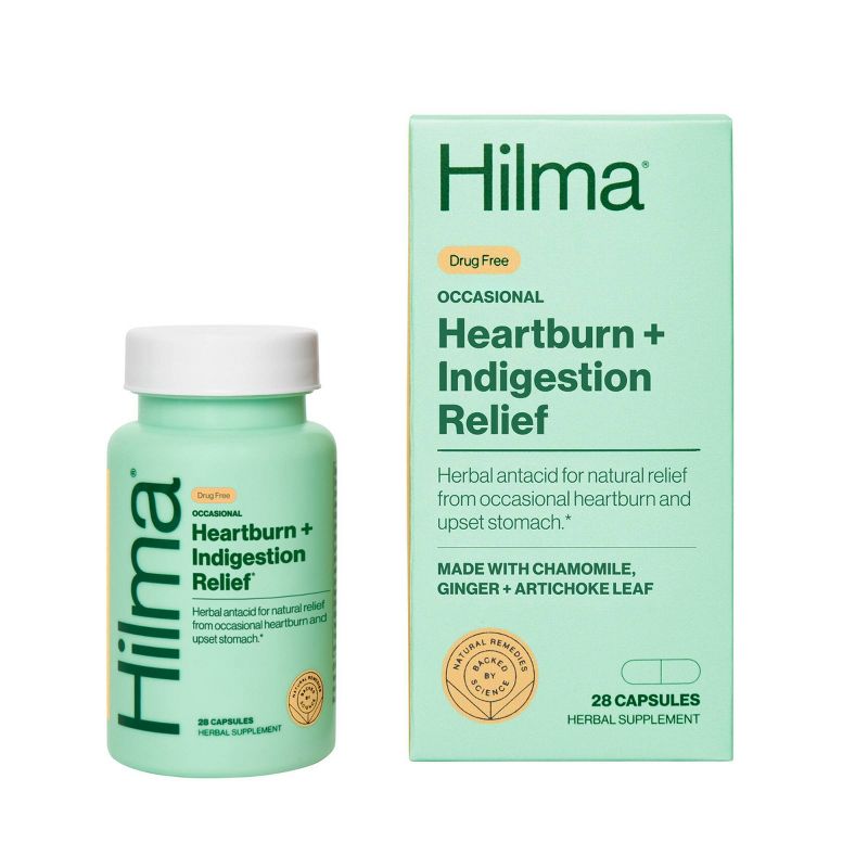 Hilma Heartburn + Indigestion Relief Vegan Capsules - Chamomile &#38; Ginger - 28ct, 4 of 6