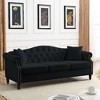 CAVINAS Upholstered Sofa Tufted Couch with Rolled Arms and Nailhead, Chesterfield Sofa, Loveseat Sofa with Pillows, Velvet Sofa for Living Room - 2 of 4