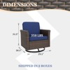 EAGLE PEAK Ocean Vista Outdoor Patio Chairs,  All-weather PE Wicker 360-Degree Rocking Swivel Chairs with Cushions - 3 of 4