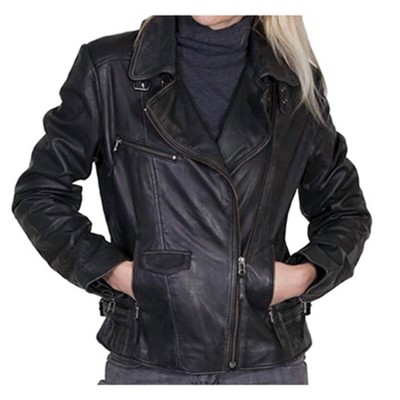 Women's Wo's Motorcycle Style Jacket - Scully