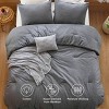 5-Piece Comforter Set with Cotton Waffle Throw Blanket - 2 of 4