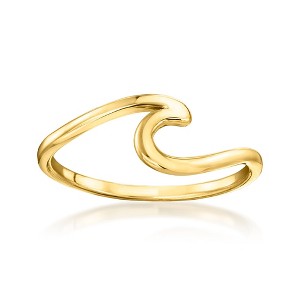 RS Pure by Ross-Simons 18kt Gold Vermeil Wave Ring - 1 of 4