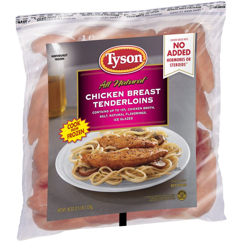 Tyson All Natural Chicken Tenderloins - Frozen - 40oz, 5 of 13