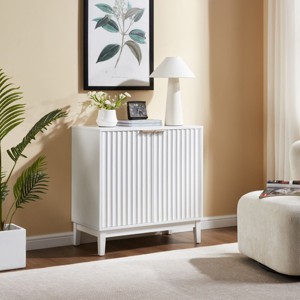 Okak Modern Storage Cabinet, Entryway Cabinet with 2 Doors, Decorative Cabinet for Living Room, Office, Entryway - 1 of 4