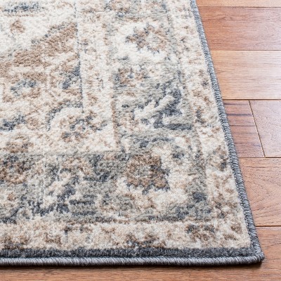 Ivory Beige Hand-knotted Synthetic Rectangular Area Rug