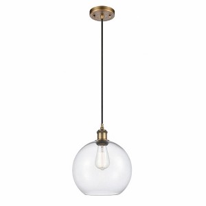 Athens - 1 Light Cord Hung Mini Pendant In Industrial Style-13 Inches Tall and 10 Inches Wide - 1 of 1