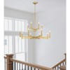 LLHZSY 36 1/5" Simple Modern Candlestick Pendant Chandelier 8+4 Light 2-Tiers Fixture Dining Room Over Table-Gold - 2 of 4