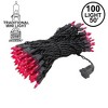 Novelty Lights 50 Feet 100 Bulbs Incandescent Mini Lights, Black Wire with 6" Spacing, UL Listed for Indoor/Outdoor Use, Connectable - 2 of 4