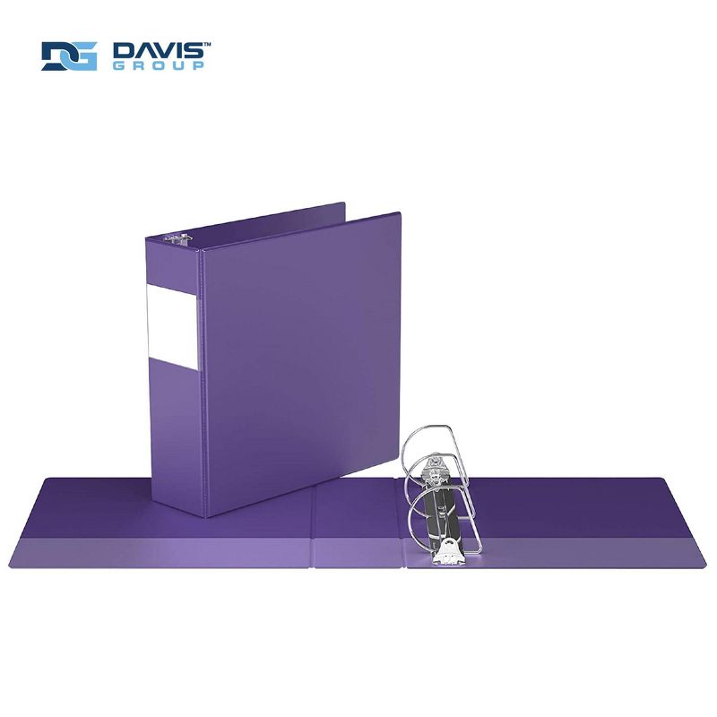 Davis Group 6pk 3&#34; Premium Economy Round Ring Binders Purple, 2 of 9