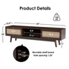 FURNIinspire TV Stands And Consoles Mid Century Modern TV Stand, Media Entertainment Center, Console Cabinet With Storage, Brown, 15.6"*65"*18" - 3 of 4