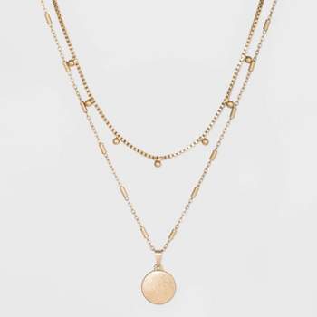 Paddle And Chain Layer Necklace - Universal Thread™ Gold : Target | Schmuck-Sets
