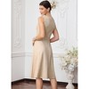 INSPIRE CHIC Women's Business Casual Work Sleeveless Boat Neck A Line Midi Dresses - 3 of 4