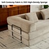 Mocamel Convertible Sleeper Sofa with Corduroy Mattress - Gray Floor Couch for Living Room or Bedroom - 4 of 4