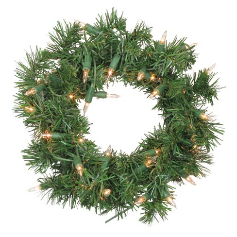 Northlight 24 Prelit Snow White Artificial Christmas Wreath - Clear Lights  : Target