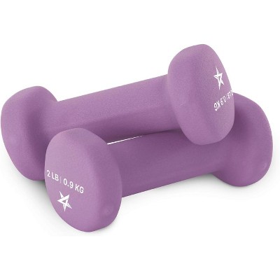 Neoprene Coated Dumbbell Hand Weight Sets of 2 - Multiple Weight Options with 15 Colors, Anti-roll, Anti-Slip, Hexagon Shape
