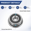 Unique Bargains Chrome Steel Rubber Shielded Flanged Ball Bearing - 2 of 4