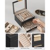 Jewelry Box with Glass Lid Accessory Organizer Case for Rings Necklaces Earrings - 4 of 4