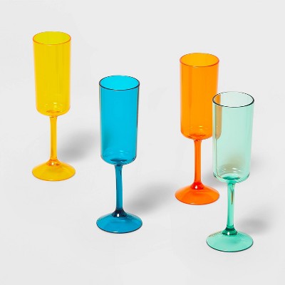 6oz 4pk Stemmed Cocktail Glasses - Sun Squad&#8482;