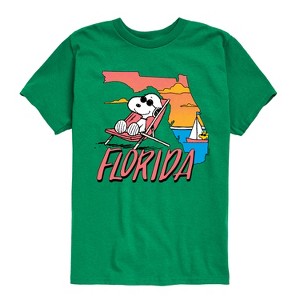 Boys' - Peanuts - Snoopy and Woodstock Florida Short Sleeve Graphic T-Shirt - 1 of 4