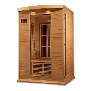 Dynamic Saunas Maxxus Toulouse 2 Person Low EMF Far Infrared 6 Panel Sauna with Chromotherapy, FM Radio, CD Player, Aux Port, and Built-In Speakers, - 1 of 4