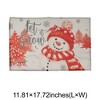 Unique Bargains Christmas Place Mats Striped Scarf Snowman Flax 11.8"x17.7" 2 Pcs - 3 of 4