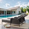Buenhomino Outdoor Chaise Lounge Chairs Set, Set of 2 Wicker Patio Reclining Chairs with Adjustable Backrest and Cushion, Rattan Lounger for Pool - 2 of 4