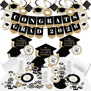 Big Dot of Happiness 2026 Gold Graduation Party Supplies - 387 Piece Decoration Kit - Fundle Bundle - 1 of 4