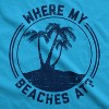 Mens Fitness Tank Where My Beaches At Tanktop Funny Summer Vacation Shirt - Crazy Dog Men's Tank Top - 2 of 4