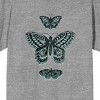 Celestial Tropics Evergreen Butterflies Men's Athletic Heather Gray T-Shirt - 2 of 3
