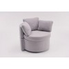 Grungis Teddy Accent Chair with Back Cushion,33.9"W Swivel Chairs with Storage Space,Storage Chair for Bedroom,Reading Room - 4 of 4
