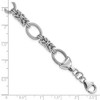Black Bow Jewelry 10mm Rhodium Plated Sterling Silver Solid Fancy Chain Bracelet, 7.5 In - 3 of 4