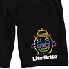 Lite Brite Clown Logo Men's Black Sleep Pajama Shorts - 2 of 4