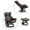Aghana Digitals Brown Faux PU Leather Massage Recliner: 10 Vibration Points, 145° Adjustable, - 2 of 4