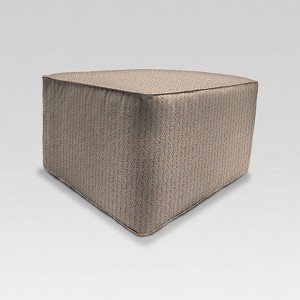 Outdoor Boxed Square Pouf/Ottoman - Beige with Dots - Jordan Manufacturing