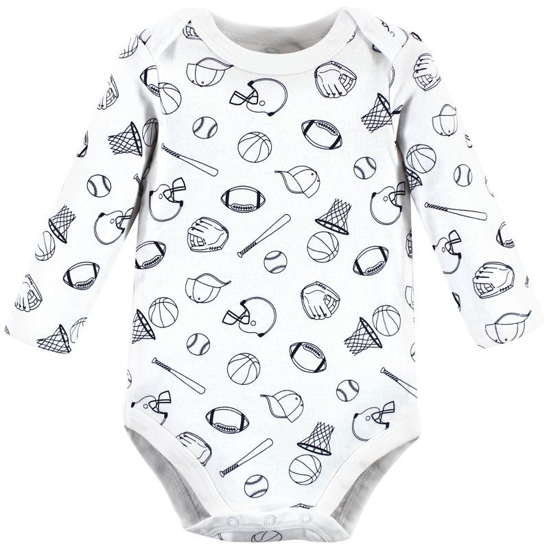 Hudson Baby Infant Boy Cotton Long-Sleeve Bodysuits, Love Mom, 4 of 6