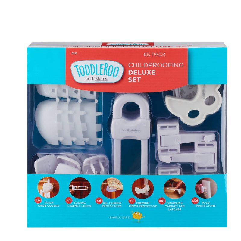 Toddleroo by North States Deluxe Childproofing Starter Set - 65ct, 1 of 9