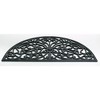 HomeRoots 18" X 30" Black Rubber Outdoor Semi Circle Door Mat - 4 of 4