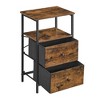 VASAGLE Nightstand, 24-Inch Tall Side Table with 2 Fabric Drawers and Storage Shelf, for Bedroom - 4 of 4
