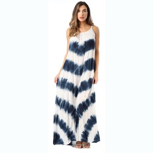 Riviera Sun Womens Maxi Dress  Tie Die Spaghetti Strap Long Sundress  Summer Dresses - 1 of 3