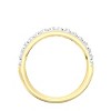 GILDED 925 Sterling Silver & 14KT Gold Plated Anniversary Bands in 1/4 - 1/2 ctw Lab Grown Diamond, Wedding, Eternity Stackable Rings, Size 7 - 3 of 4